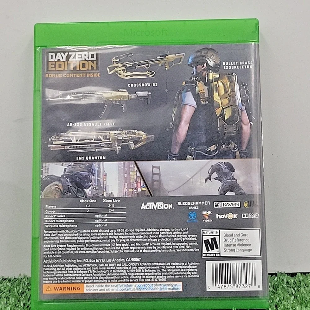 Call of Duty‎ Advanced Warfare Day Zero Edition for Microsoft Xbox One w/ Manual